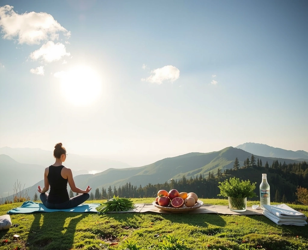 Holistic wellness approach showing balanced lifestyle elements